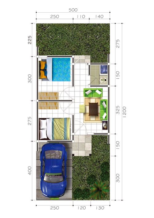 Layout Tipe 27 (subsidi)